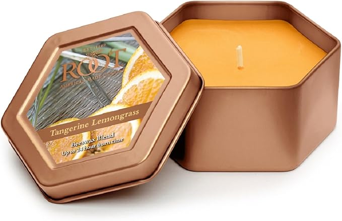Root Candles Scented Candles in Travel Tin 24-Hour Honeycomb Traveler by RootCandles