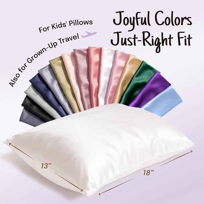 OLESILK Toddler 100% Mulberry Silk Pillowcase, Breathable Soft Smooth - Image 6