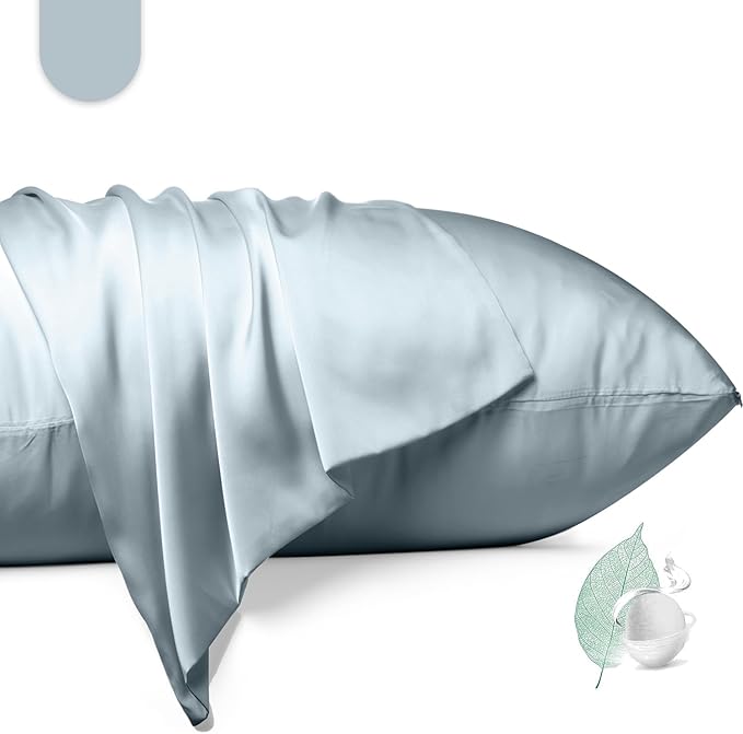 100% Mulberry Silk Pillowcase 2 Pack, King Size Silk Pillow Cases by Unknown