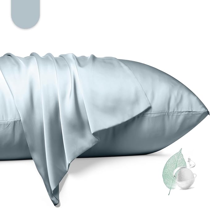 100% Mulberry Silk Pillowcase 2 Pack, Queen Size Silk Pillow Cases by Unknown