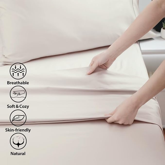 2-Pack Cotton Full Flat Sheet Only, 600 Thread Count 100% Egyptian Cotton Top - Image 3