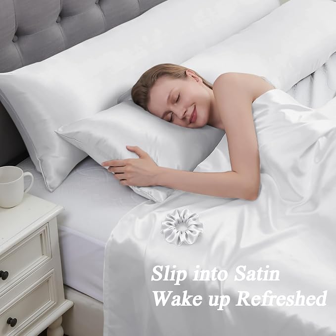 Satin Body Pillow Pillowcase 1pc, Silky Body Pillow Cover Similar to Silk - Image 2