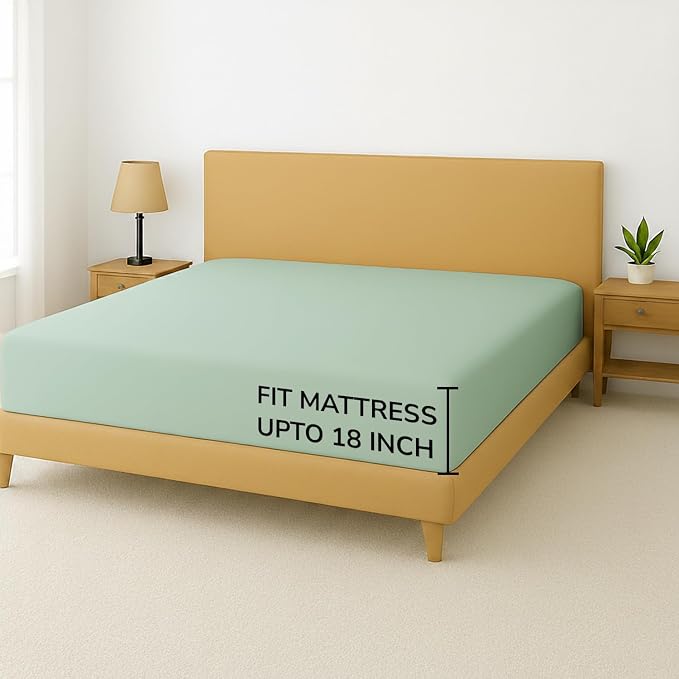 Feather & Stitch Fitted Bottom Sheet Only Full Size 500 TC-1 Piece 100% Cotton - Image 5