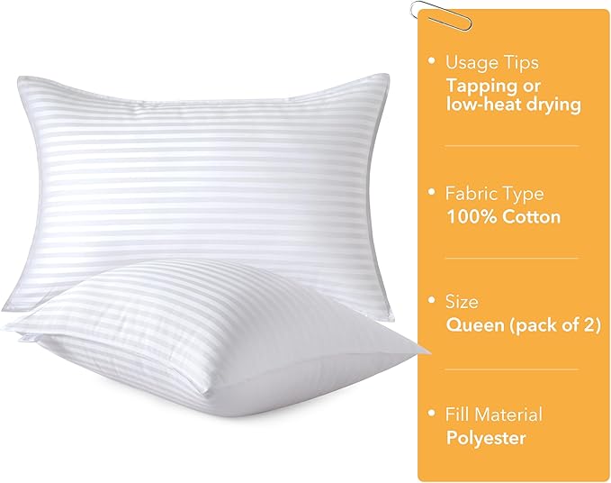 Oubonun Queen Size Pillows Set of 2 - Image 4