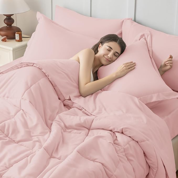 JOLLYVOGUE Queen Comforter Set, Ultra-Soft Bed in a Bag Queen Size 7 Pieces - Image 6