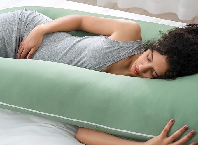 QUEEN ROSE Cooling Pregnancy Pillows, U Shaped Full Body Maternity Pillow - Image 6