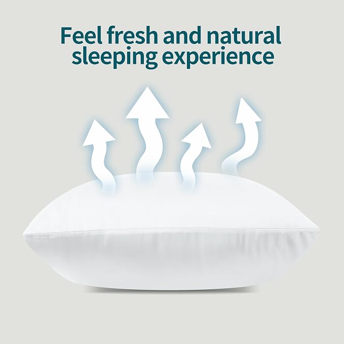 4-Pack Bamboo Viscose Zippered Pillow Cases Standard Size, 400 Thread Count - Image 8