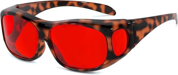 Eyekepper Red Lens Blue Light Glasses Men, Fitover Blue Light Blocking Glasses by Eyekepper
