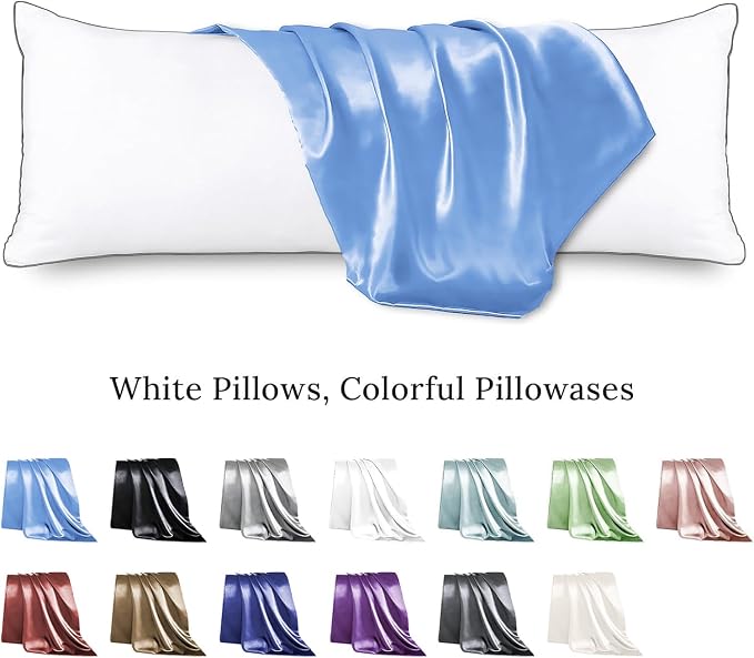 HUXMEYSON Body Pillow with Satin Pillowcase, Body Pillow - Image 2