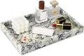 Marble Bathroom Vanity Tray, Natural Luxury Vanity Home Kitchen Bathroom Table by HESHIBI