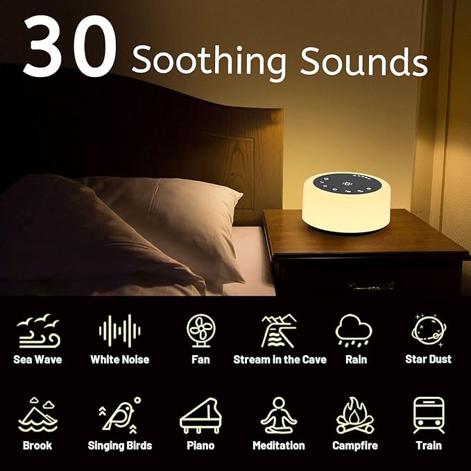 Soother Sleep Sound Machine Night Light White Noise Machine - Image 2