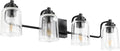 Solfart 4 Lights Matt Black Bathroom Vanity Lights Over Mirror by SOLFART