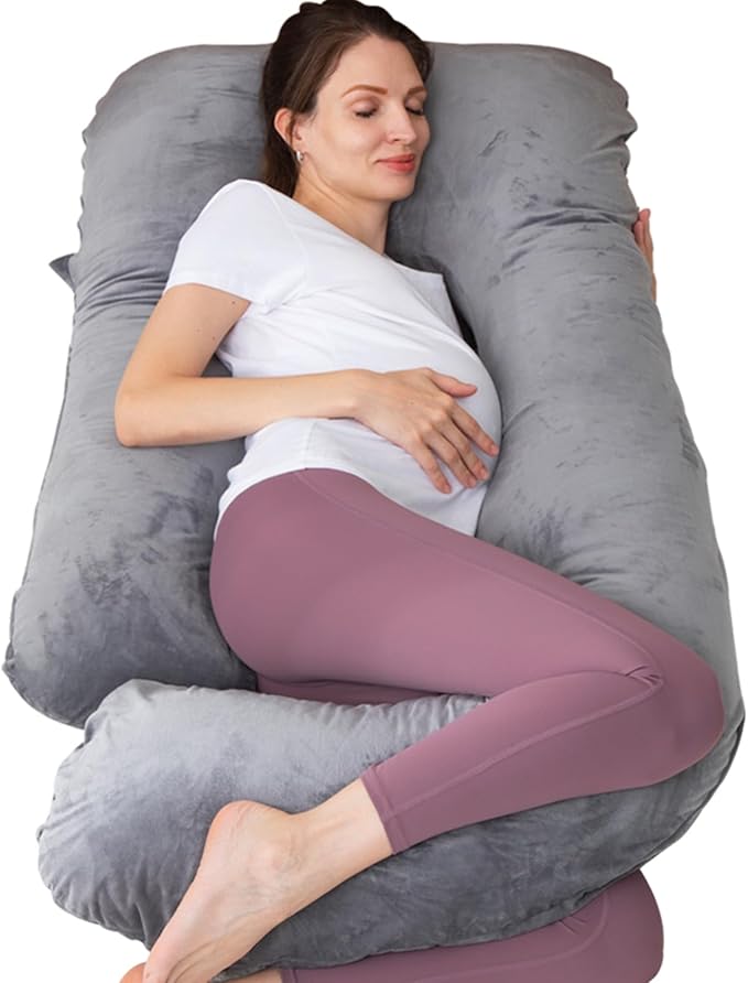 MOON PINE Pregnancy Pillow, U Shaped Full Body Pillow by MOONPINE