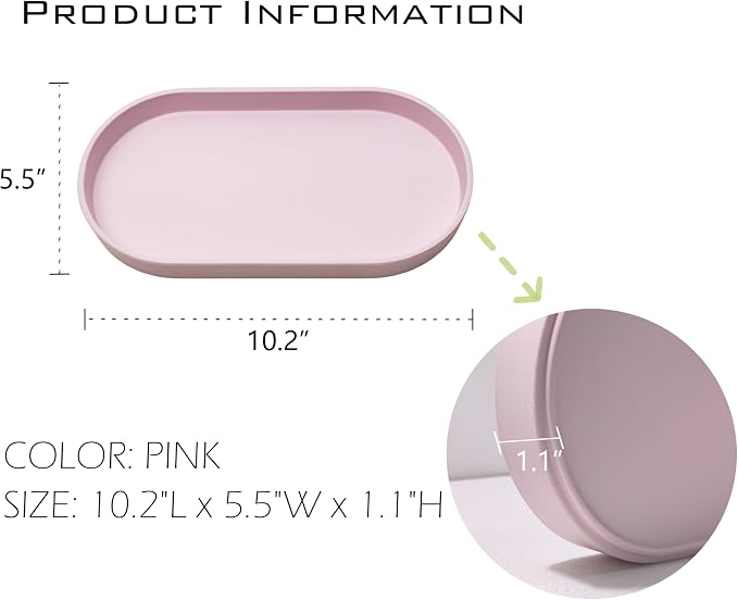 Pink Small Tray, 3 Pack Oval Tray - Image 6