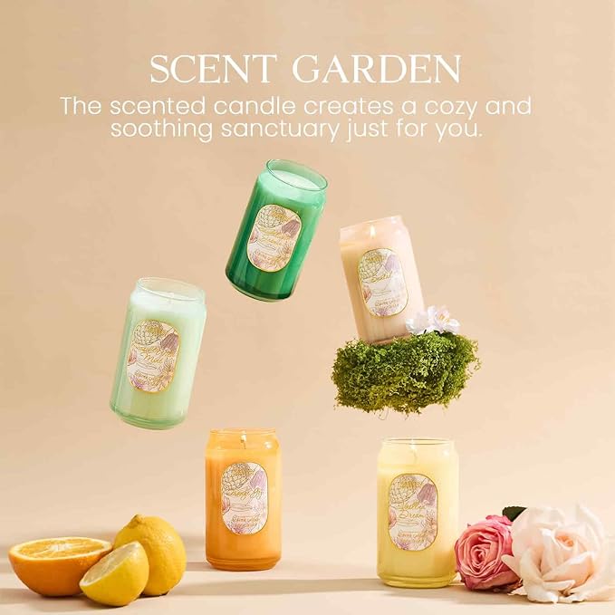 M&SENSE Basil Mint Candles for Home Scented, 10.6 Oz Soy Wax Candles Non Toxic - Image 7