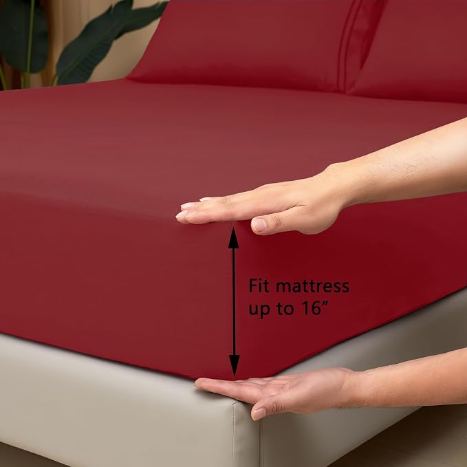 Mejoroom King Size Bed Sheet Set - Image 3