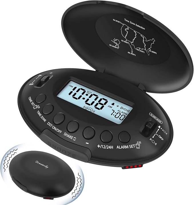 DreamSky Vibrating Alarm Clock for Heavy Sleepers by DreamSky