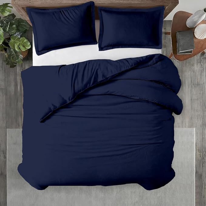 Kotton Culture 3 Pc Duvet Cover King Size Set-100% Egyptian Cotton 600 Thread by KottonCulture