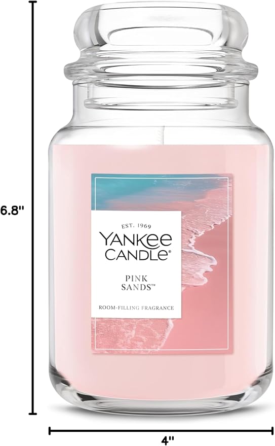 Yankee Candle Pink Sands Scented Candle, 22oz Large Jar - Image 9