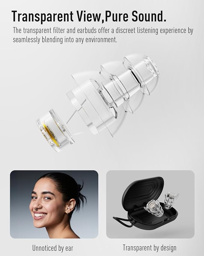 Hearprotek Concert Ear Plugs, 2 Pairs High Fidelity Musician Ear Plugs - Image 5