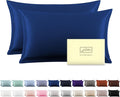 Silk Pillow Cases 2 Pack, Soft Breathable and Sliky Standard Size Pillow Cases by Suatien
