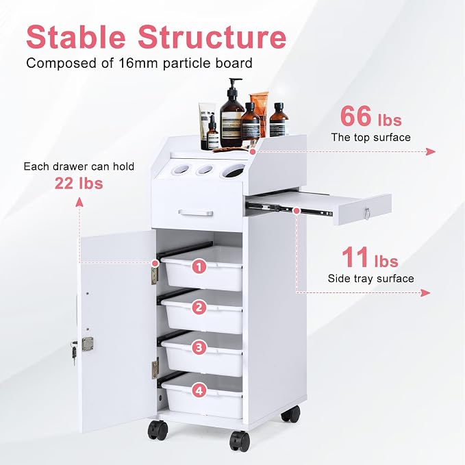 Winado Hair Salon Storage Cart - Image 7