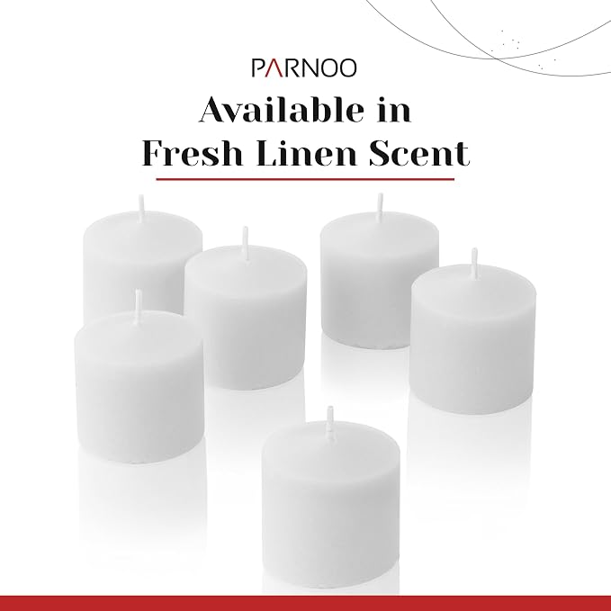 Fresh Linen Scented Votive Candles, Scented 10 Hour Burn Time - Image 7
