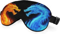 Fiery Dragons Sleep Eye Mask Eye Cover Blue Red Dragon Abstract Art Dragons by Unknown