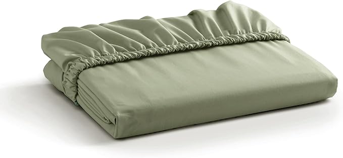 Linen Home 100% Cotton Percale Weave Fitted Sheet, Full Size, 1 Deep Pocket by LINENHOME