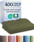 Extra Deep King 400 Thread Count Cotton Fitted Sheet by CGKUnlimited