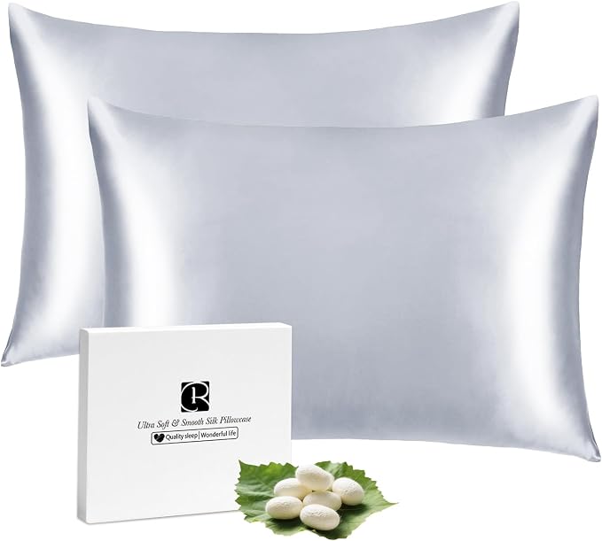 Silk Pillow Cases 2 Pack for Hair and Skin by Ravmix