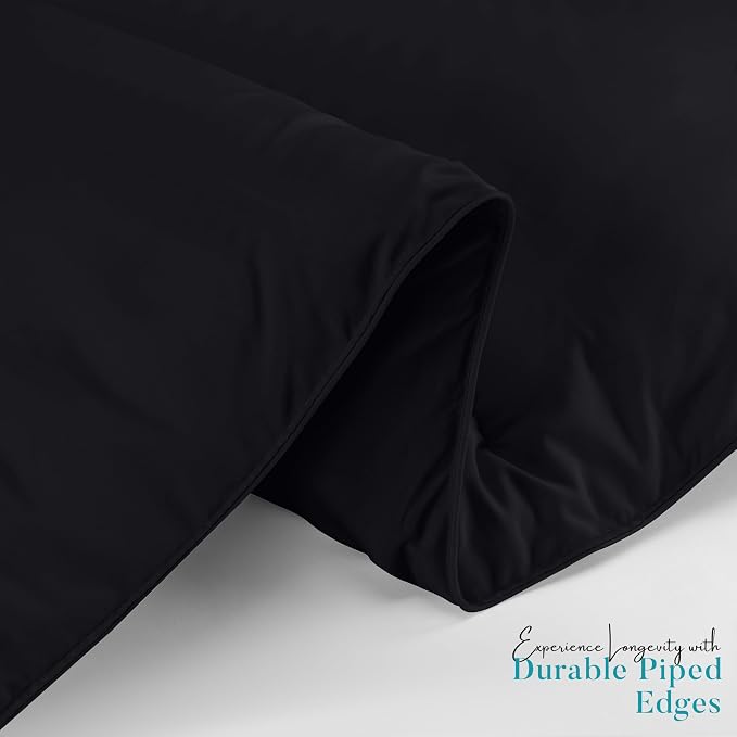 Utopia Bedding Twin Comforter Duvet Insert, Quilted Black Comforter - Image 5
