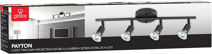 Globe Electric 59354 Payton 4-Light Track Lighting, Matte Black - Image 8