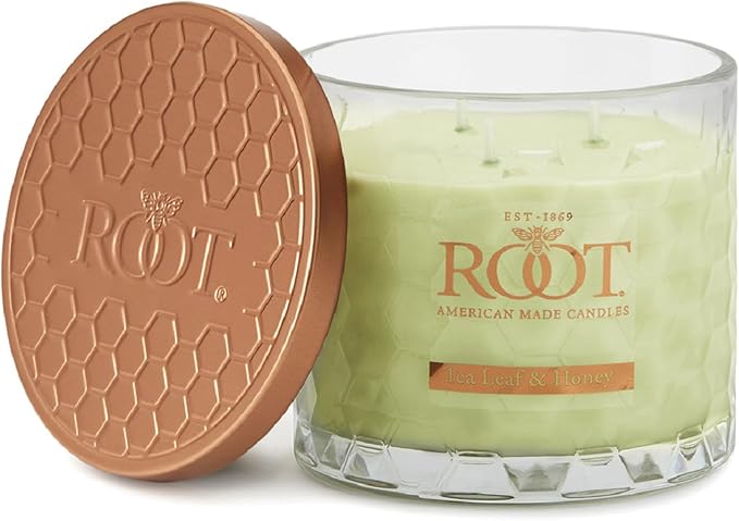 Root Candles Scented Candles Honeycomb Glass Premium Handcrafted Beeswax Blend by RootCandles