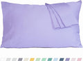 Pillow Cases, Standard Queen Size Cotton Percale Weave Pillowcases, Pre-Shrunk by HOMTEC