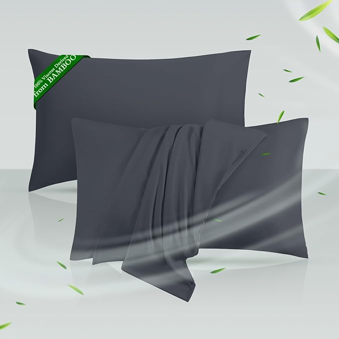 Cooling Pillowcases Queen Size Set of 2, Viscose Derived from Bamboo by HOTSLEEPERSHEETS