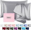 Silk Pillow Cases 2 Pack Mulberry Silk Pillowcases Soft Breathable Both Sided by Casbrove