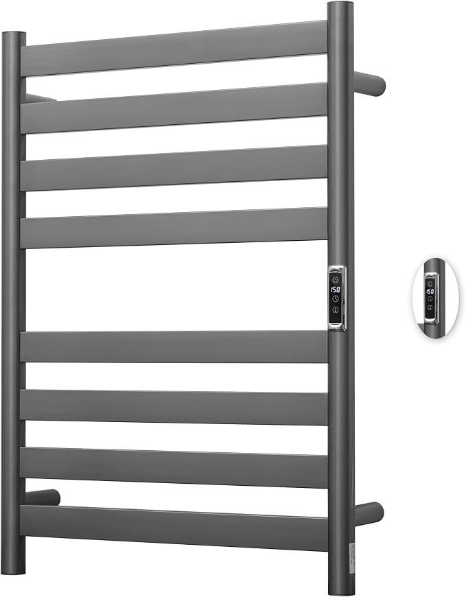 Heated Wall Mounted Electric Towel Warmer Rack, Timer & Temperature Control by BLARALA