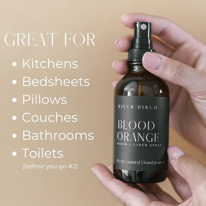 River Birch Blood Orange Linen and Room Spray | Home Fragrance | 4 oz Glass - Image 2