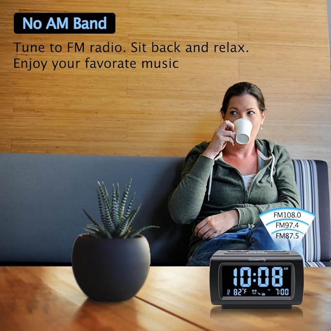 DreamSky Alarm Clock Radios for Bedrooms - Image 3