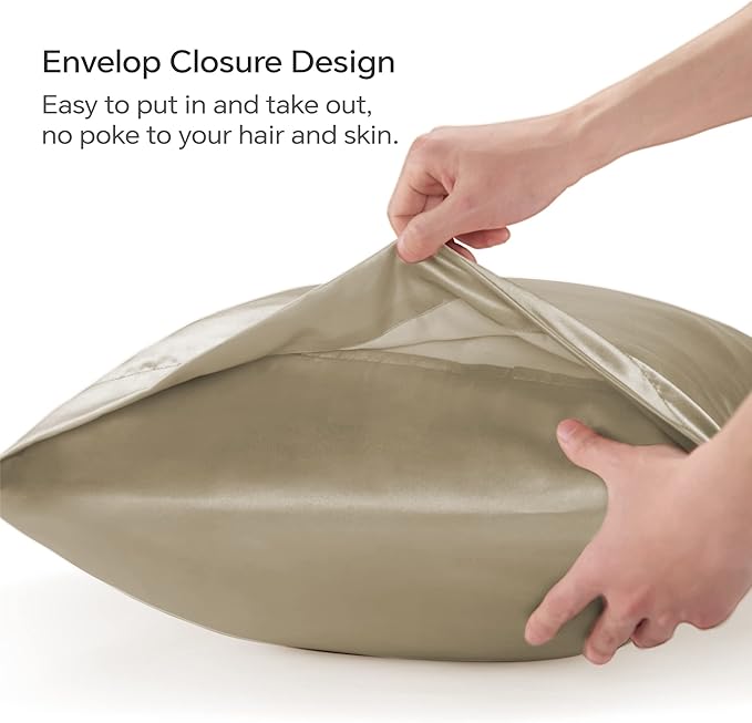 BEDELITE Satin Body Pillow Cover, Super Soft and Cooling Body Pillow Pillowcase - Image 4