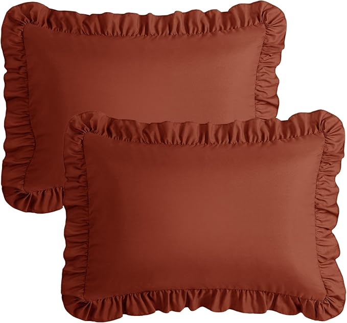 KKJIAF Ruffle Pillow Cases Standard Size Set of 2, Ruffled Pillow Covers - Image 7
