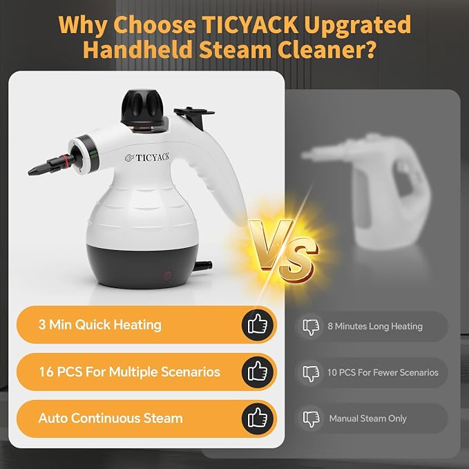 TICYACK Handheld Steam Cleaner, Steam Cleaner - Image 3