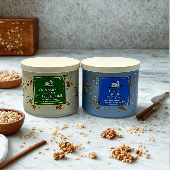 Bath & Body Works Milk BAR Collection Holiday Dessert Scents 3-Wick Scented - Image 2