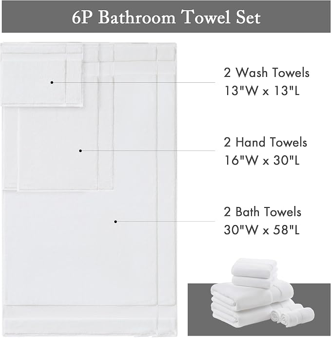 Madison Park Turkish 100% Cotton 600Gsm Luxury Premium Thick Soft Absorbent - Image 7