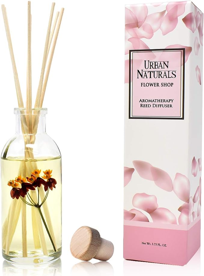 Urban Naturals Flower Shop Reed Diffuser Gift Set | Violets, Hyacinth & Rose by UrbanNaturals