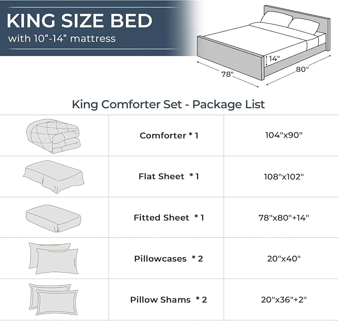 HEVUMYI Cream Yellow King Comforter Set - Image 8