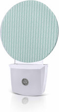 Night Lights Auto Sensor Teal Green Pinstripes Night Light Woven Denim Striped by Home+L6