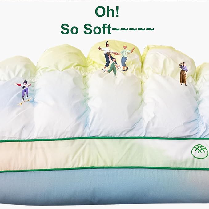 YOUR MOON Fluffy Support Bed Pillow King Size, Super Soft Premium - Image 2