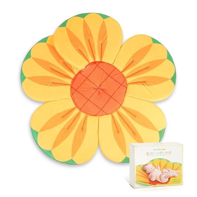 YooxArmor Baby Bath Pad for Infant Bathtub Sink, Non-Slip Flower Bathtub for by YooxArmor